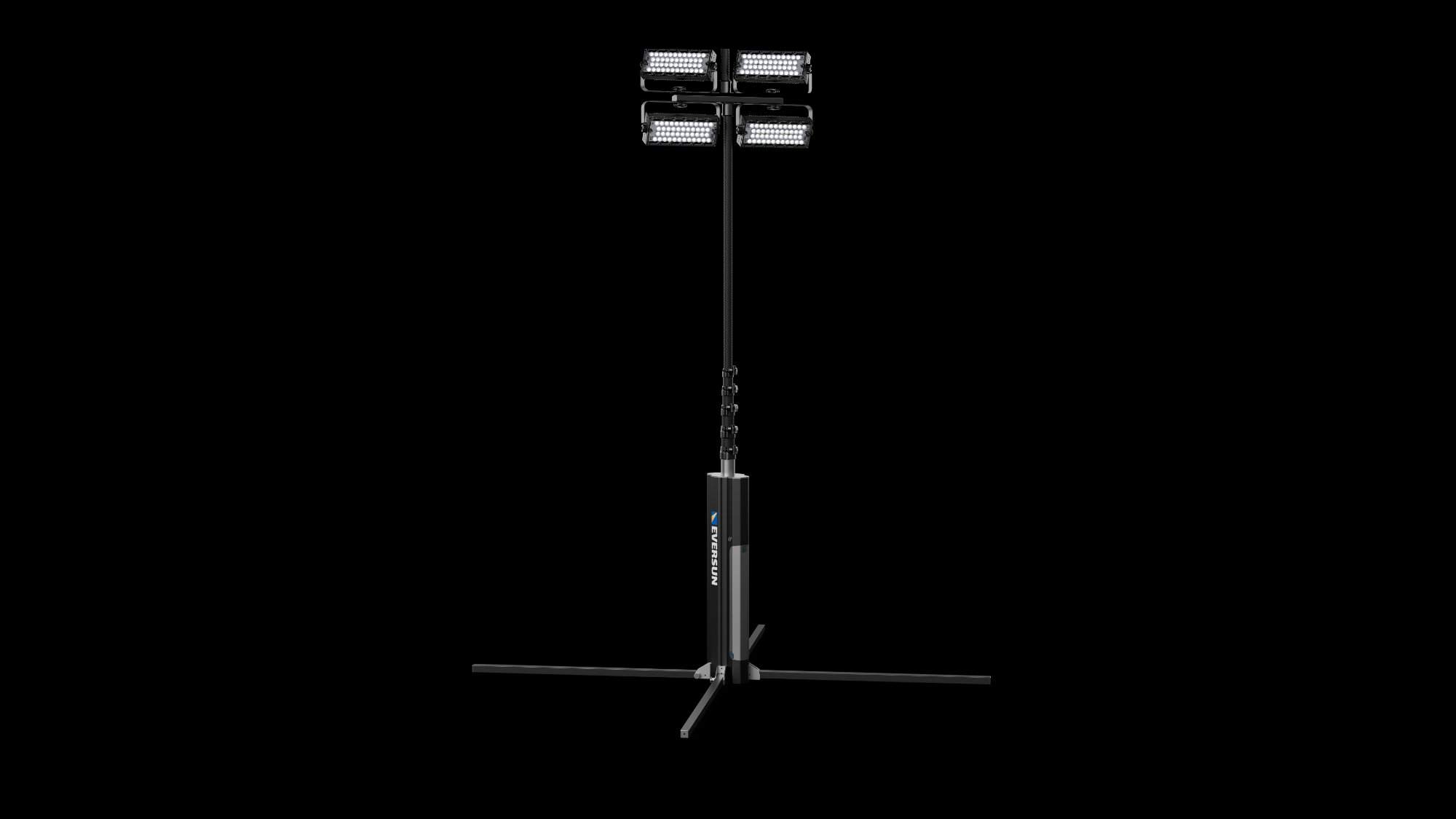Apollo XL four LED modules on single crossbar — 100,000 lumens quad configuration